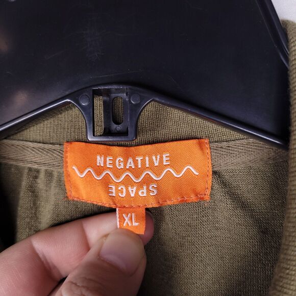 Negative Space Terry Polo Mens XL Army Green Towel Beach - Picture 9 of 11